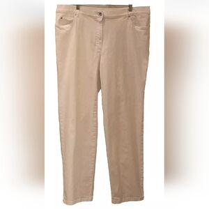 Samoon White 98% Cotton Pants Jean Trousers Sz 18 Petite Pre-owned